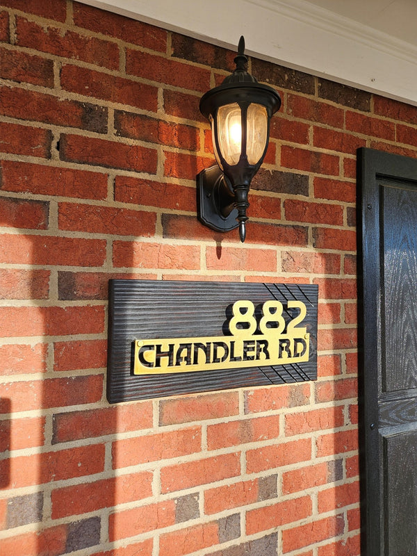 Metal and Wood Address Signs